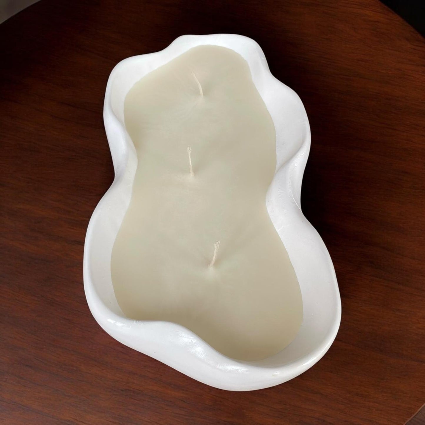 Dalgalı Dekoratif Kasede Mum